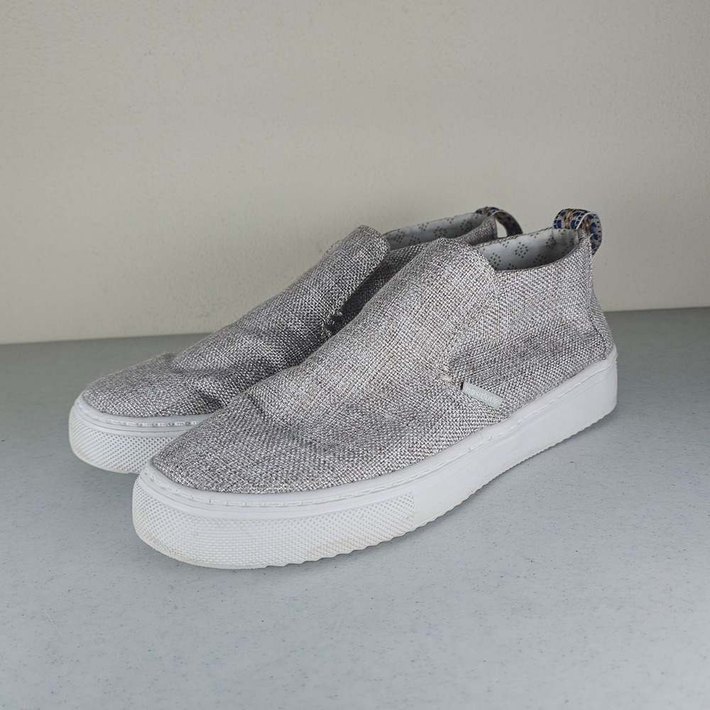 Hey Dude Peyton Sneakers Women 8‎ Beige Linen Slip On Casual Shoes 121790521